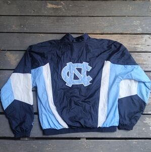 Vintage Champion UNC Windbreaker Jacket Navy, Light Blue White Men's Size Large
